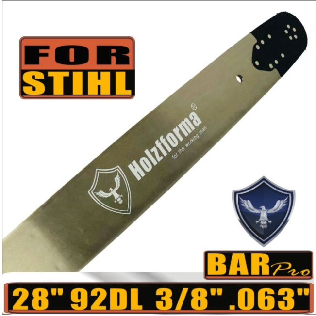 Holzfforma 28inch 3/8 .063 92DL Guide Bar Compatible With